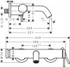 Hansgrohe Tecturis S Jednouchwytowa bateria wannowa natynkowa Brąz Szczotkowany 73422140
